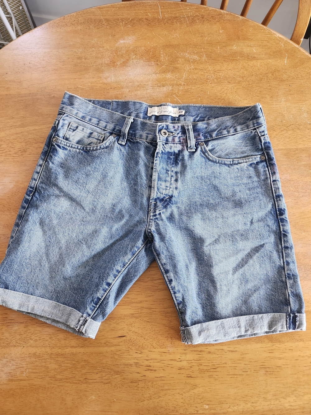 L.O.G.G. by H&M Long Denim Jean Shorts Size 30 100% Cotton